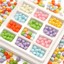 7x7mm亚克力杨桃实色散珠子手工diy手链不规则手串珠配件挂绳珠子