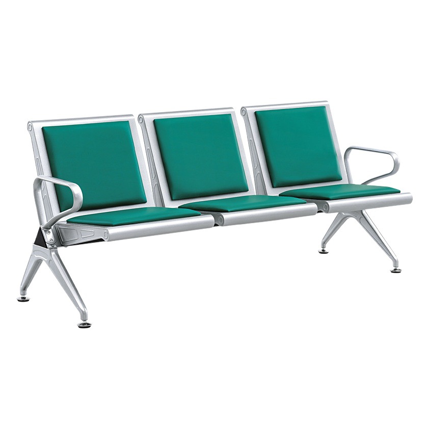 Silla triangular Yijiahao, silla de fila, silla de espera, silla de aeropuerto de tres plazas, silla de espera para hospitales, silla de asiento público con reposabrazos