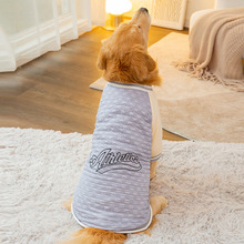 泡花棋盘格大狗棉衣春秋季大型犬外出两脚加厚款宠物狗狗衣服批发