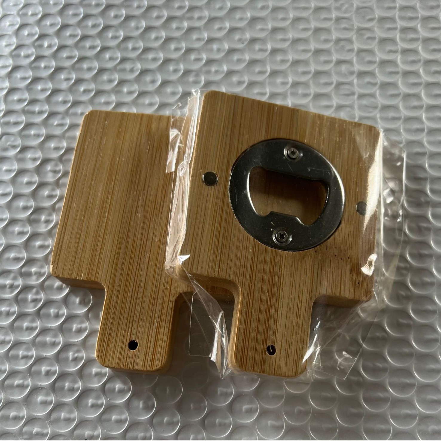 Abrebotellas de cerveza fábrica recta bambú redondo creativo magnético refrigerador etiqueta publicidad logotipo promoción al por mayor acero inoxidable