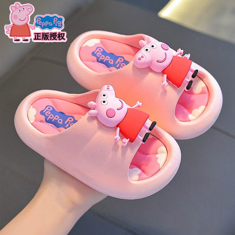 Детские шлёпанцы с изображением Пеппы (Peppa Pig), тапочки для мужчин и женщин