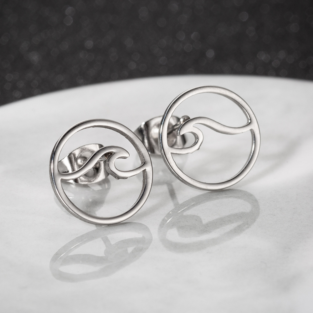 Simple Style Geometric Stainless Steel Earrings Plating No Inlaid Stainless Steel Earrings display picture 2