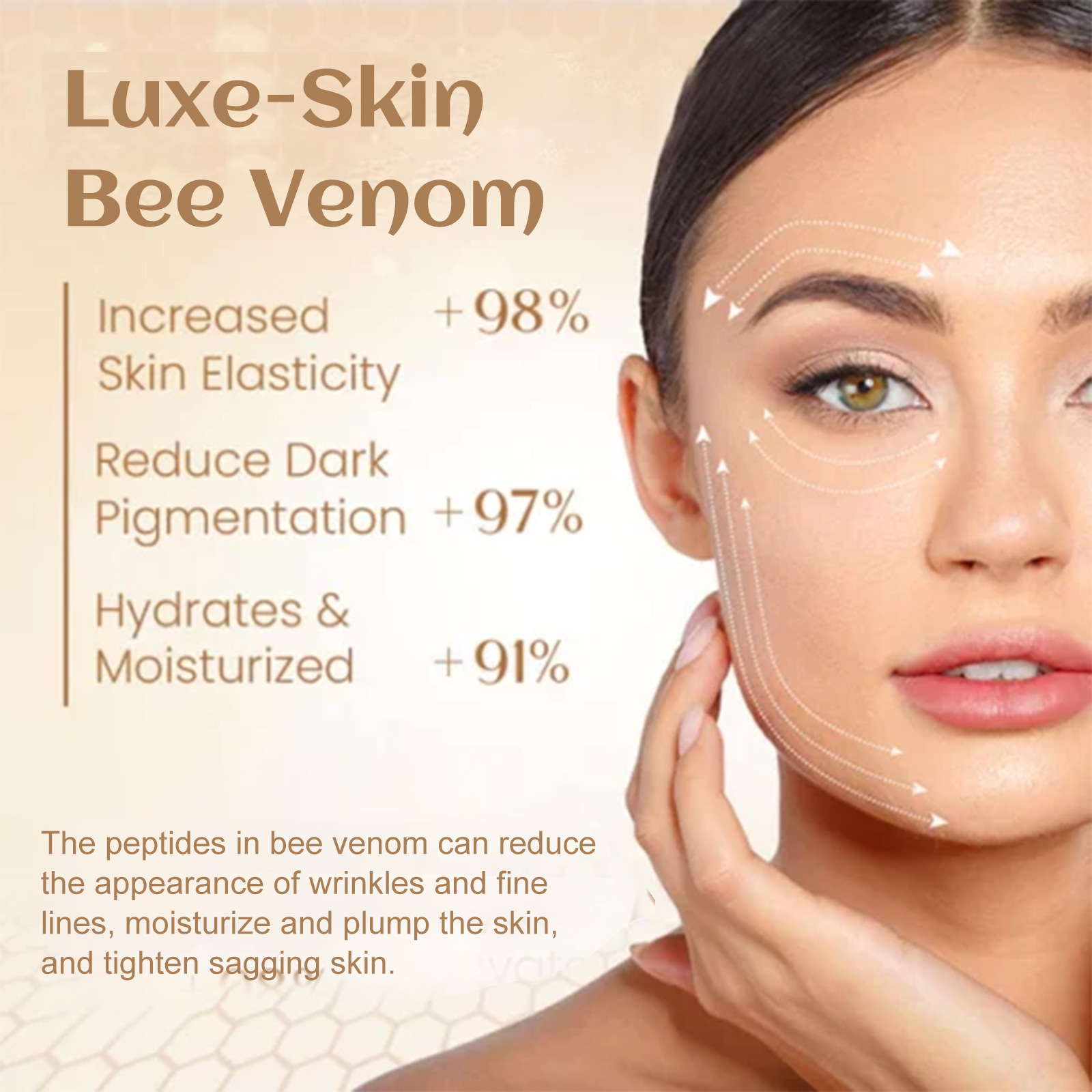 EELHOE Bee Venom to weaken facial fine lines, tighten moisturize skin, and prevent aging essence_voghion.com