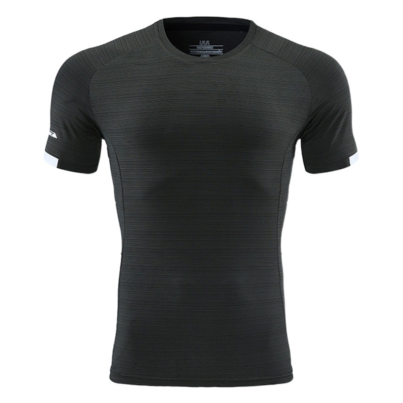 2022 verano hombres deportes manga corta casual moda ligero transpirable cuello redondo interior media manga camiseta se puede imprimir LOG