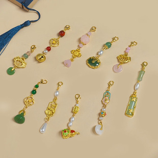 Guofeng Bamboo Pamper Shajin Pendant Women's DIY Handmade Chinese Cheongsam Flap Pendant Antique Clothing Accessories