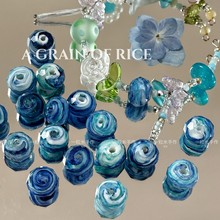 【梵高星空】千花琉璃扁圆珠切面日系DIY串珠手工项链材料配件
