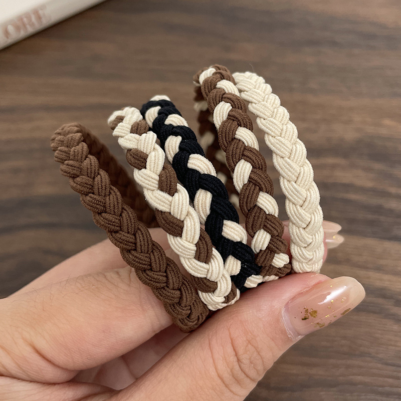 Banda de goma para mujer después de atar la cabeza, cabeza alta, cola de caballo, cuerda de pelo, temperamento, cuerda de cabeza, alta elasticidad, goma elástica duradera, simple nuevo anillo para el cabello