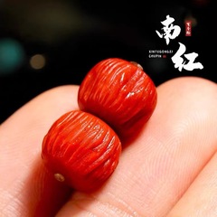 新商品の蒙料南紅瑪瑙の満色の肉柿の赤い百香の種の散珠の玉の隔珠の手串diyの装飾