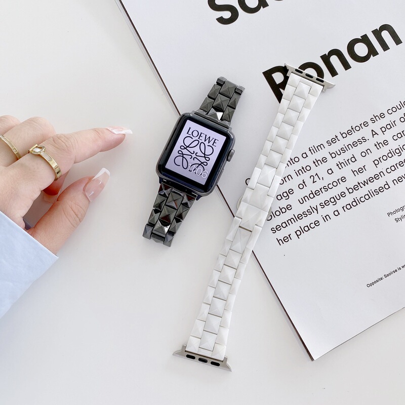 High-End Diamond-Shaped Ceramic Suitable for Iwatchs10 Watch S11Iwatch9 Generation Applewatch87654Se