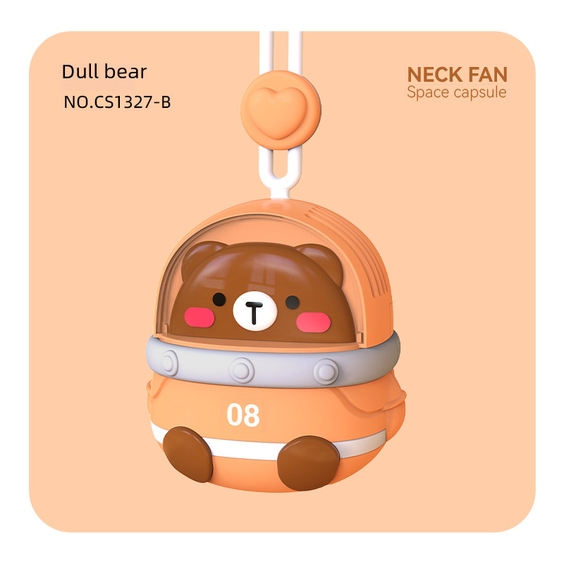 USB neck fan lazy portable convenient bladeless rechargeable mini high wind force fan for office dormitory