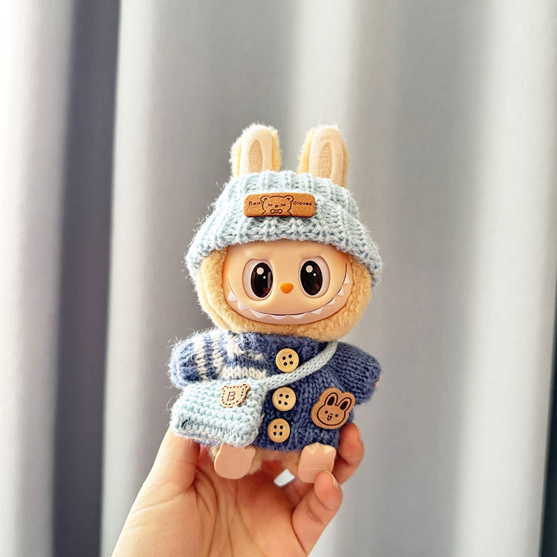 仅衣服] 一二代钥匙扣La布布衣服挂件拉布布坐坐派对熊标围巾帽子|undefined