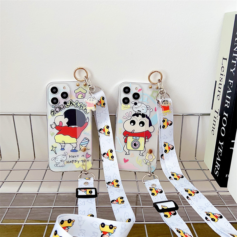 Applicable to Google pixel7pro wrist strap phone case funny crayon Xiaoxin 6pro/5A crossbody lanyard cover 8pro