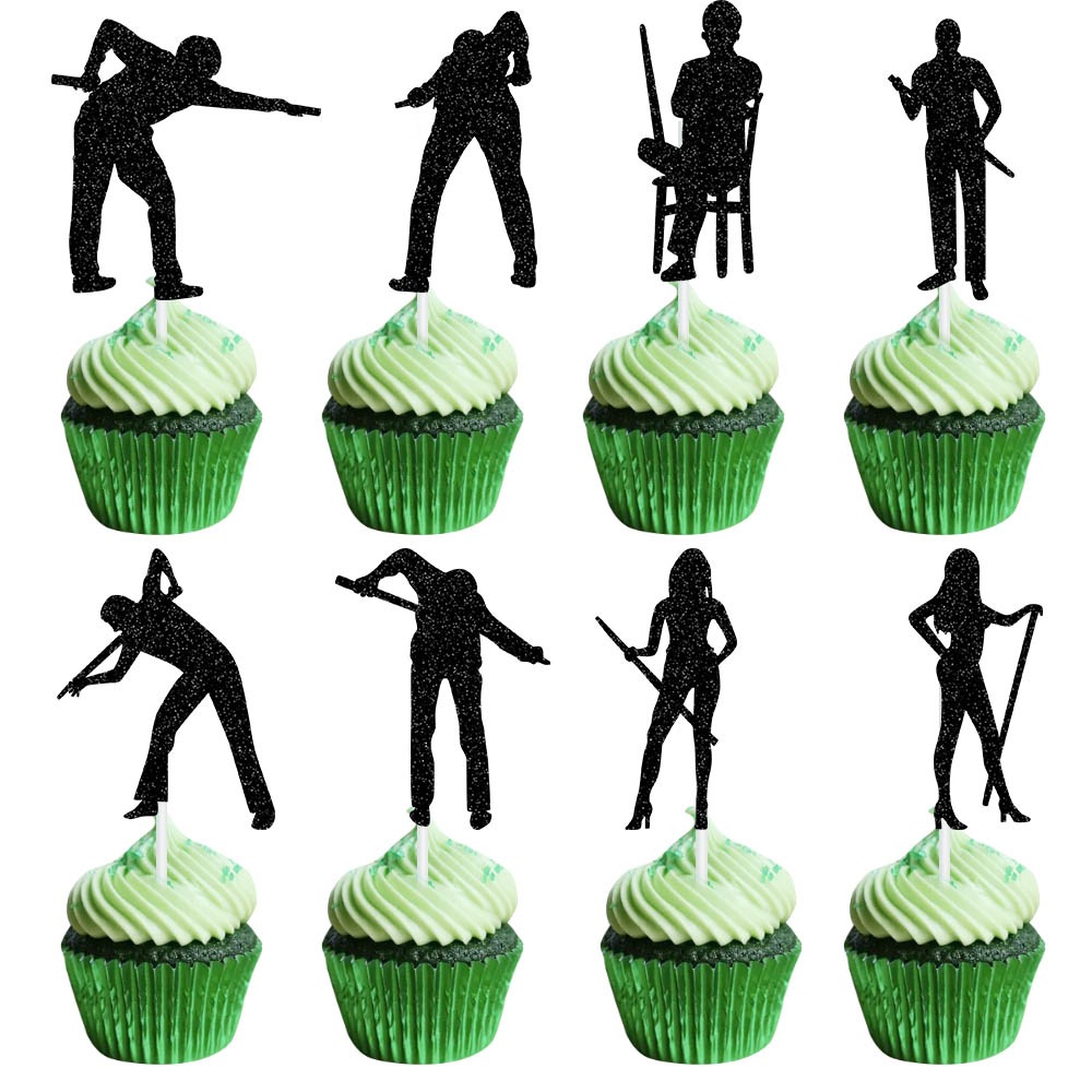 Amazon nuevo tema de billar decoración de pastel de cumpleaños personajes de dibujos animados billar fiesta decoración de tarta