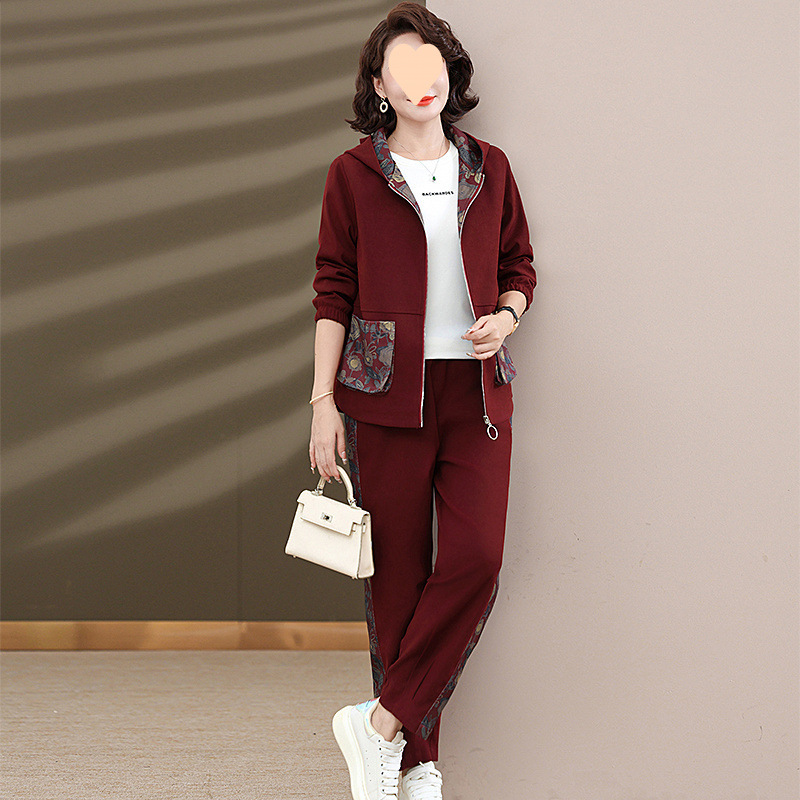 Women's Active Sports Set Spring Autumn Jacket And Trousers Two-piece_voghion.com