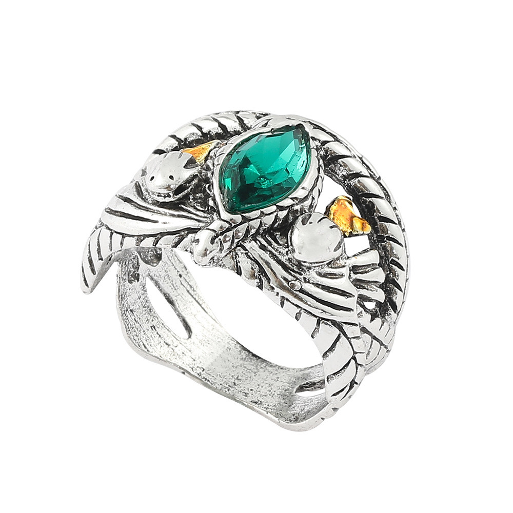 Anello signore degli anelli aragorn con pietre preziose uomo_voghion.com