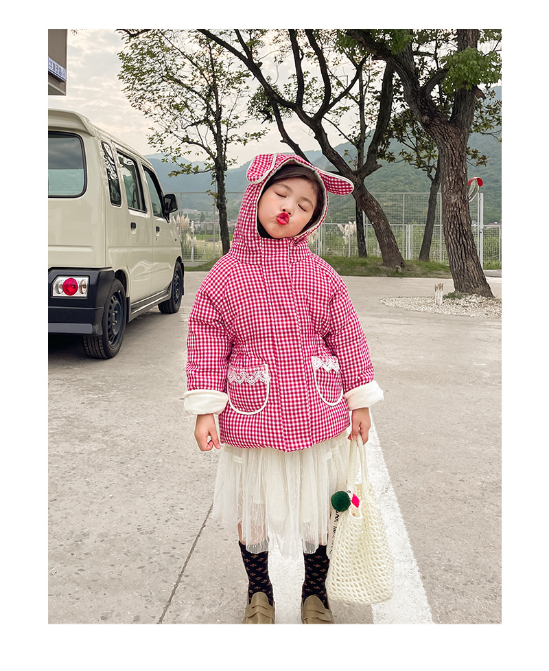 Piumino di media lunghezza per bambina autunno inverno nuova bambina, taglia piccola e media_voghion.com