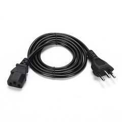 Brazilian regulated power cord with suffix Swiss-Brazilian three-plug rice cooker host monitor adapter AC cord