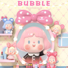 正版新品思歪BUBBLE百变美少啵系列萌粒mini盲盒可爱手办摆件女生
