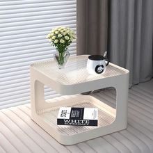 新款北欧ins风极简飘窗玻璃榻榻米茶几家用卧室创意桌子收纳茶几