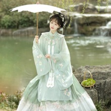 半溪月原创汉服女 椿 云肩明制斜襟立领长衫马面裙仙气日常春夏
