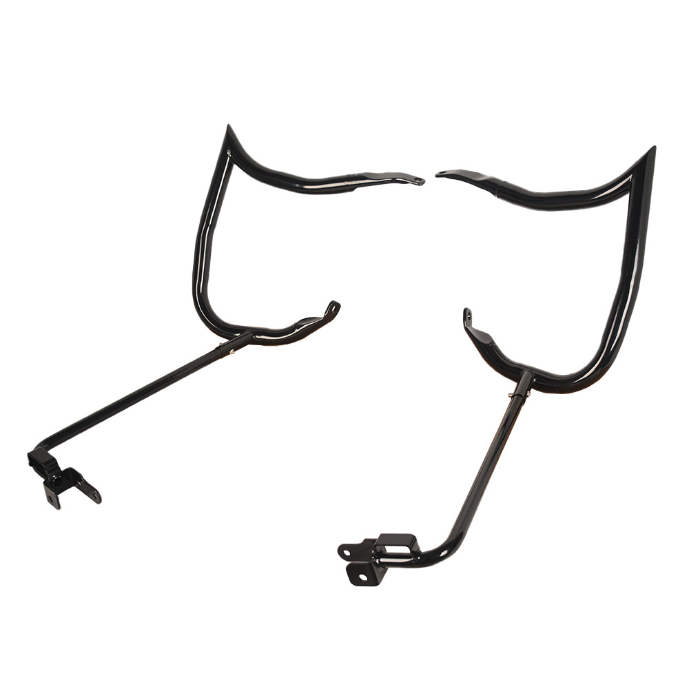 Painted Carbon Steel Harley 14-24 Glide Painted Carbon Steel Rear Bumper with Tow Bar 1.25 Thick Steel Mold