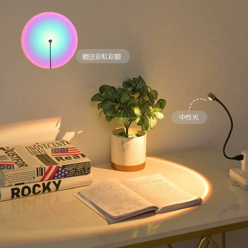 Atmospheric LED table lamp for bedroom, night light, internet celebrity