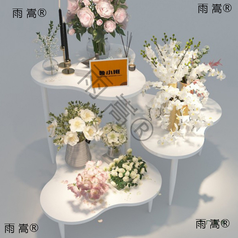 Flower Shop Flower Display Stand, Painted Display Table, Island Flow Table Combination Flower Stand, Popular Flower Stand Atmosphere Display