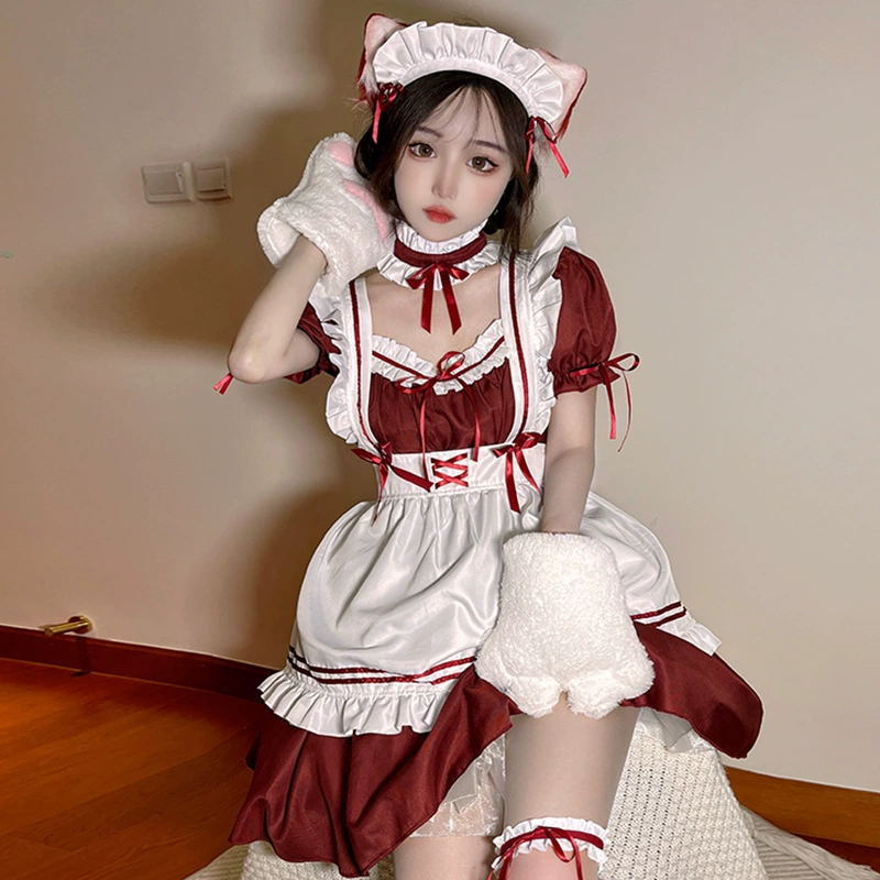 Японский наряд горничной COS Сексуальная Мягкая юбка для девочек чудо теплая горничная униформа соблазнительный костюм плюс размер мужской наряд горничной