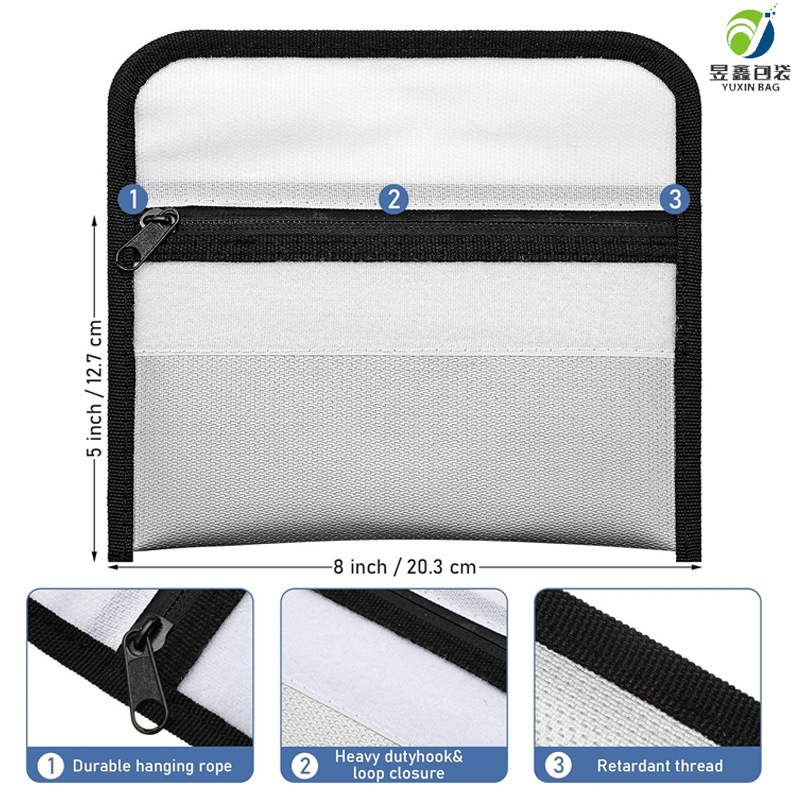 防火防水拉链钱包袋文件袋