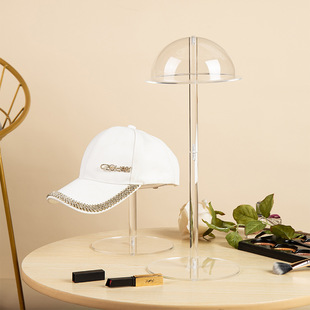 Hat Display Rack Transparent Acrylic Hat Rack Desktop Hat Bracket Adjustable Storage Rack Floor Display Rack