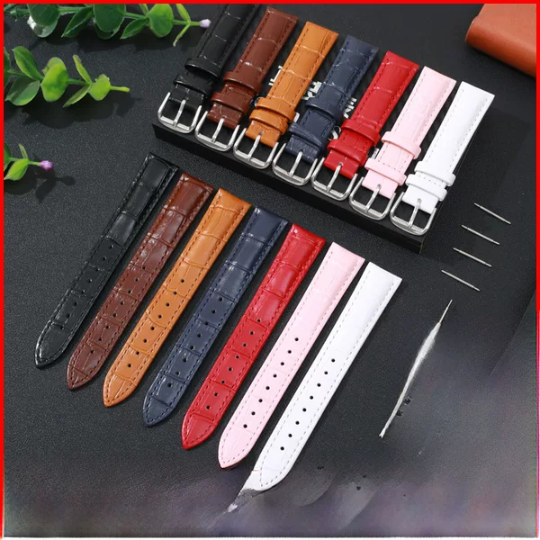 Wholesale Soft Genuine Cowhide Strap Bamboo Pattern Smart Watch Strap Accessories Processing Factory Dropshipping Durable