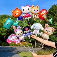 夏休み漫画風ホルダーバルーン手持ちホルダーバーチャルアニメーション屋台起業かわいい子供のおもちゃギフト