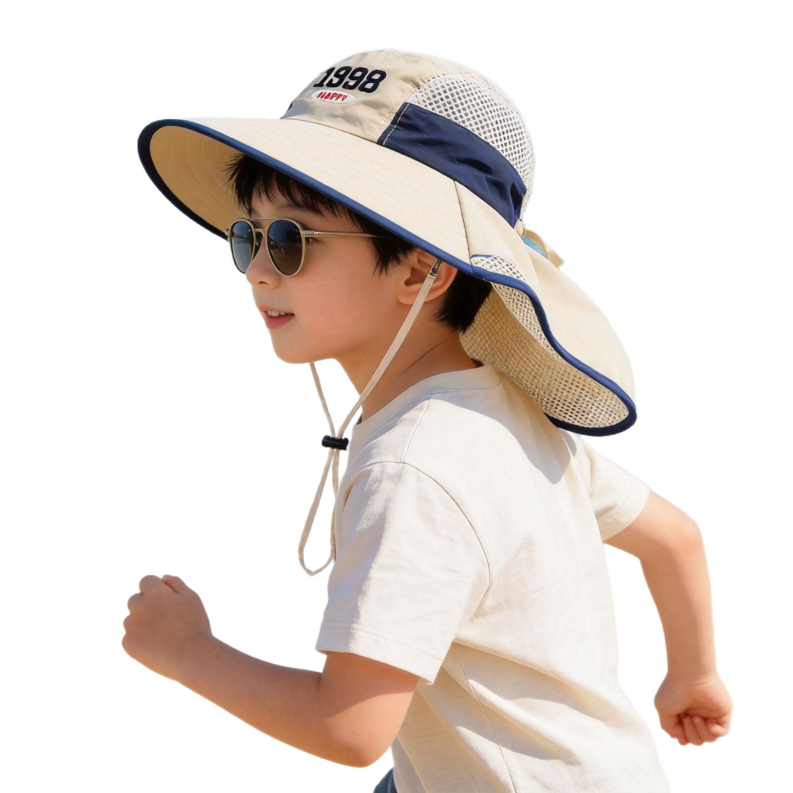 Kids Casual Sun Hat UPF 50+ Children's Boys Summer Outdoor Hiking Large Brim UV Protection Cape Sunshade Girls Sun Hat_voghion.com