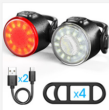 Amazon Bike Light Kit USB Cargable Mountain Road Casco Bike Outdoor Equipos de ciclismo transfronterizo