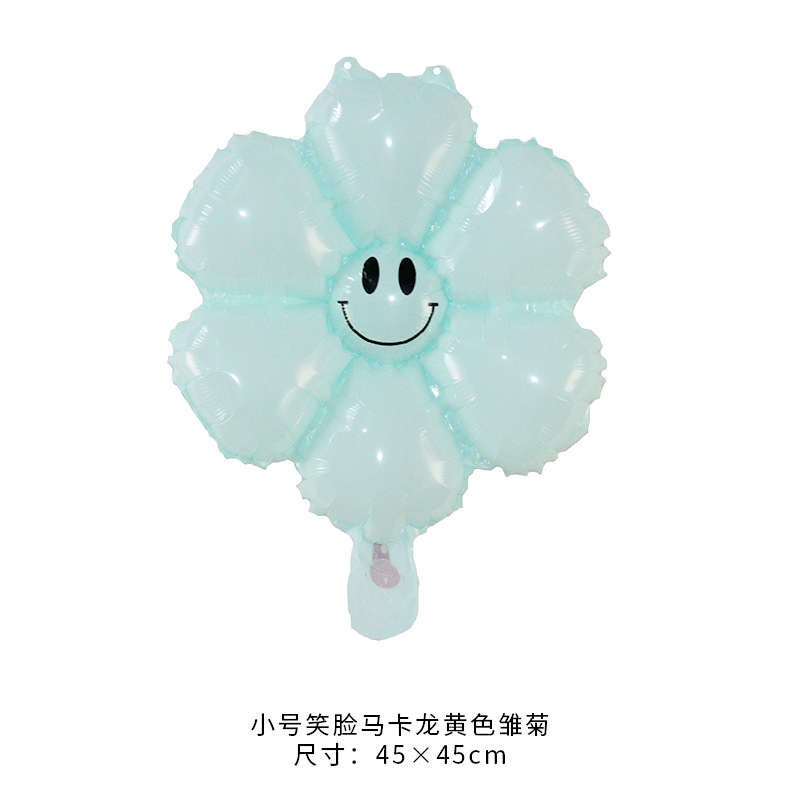 Globo de Aluminio en Forma de Margarita, Decoración Blanca Coreana para Fotos de Cumpleaños y Bebés