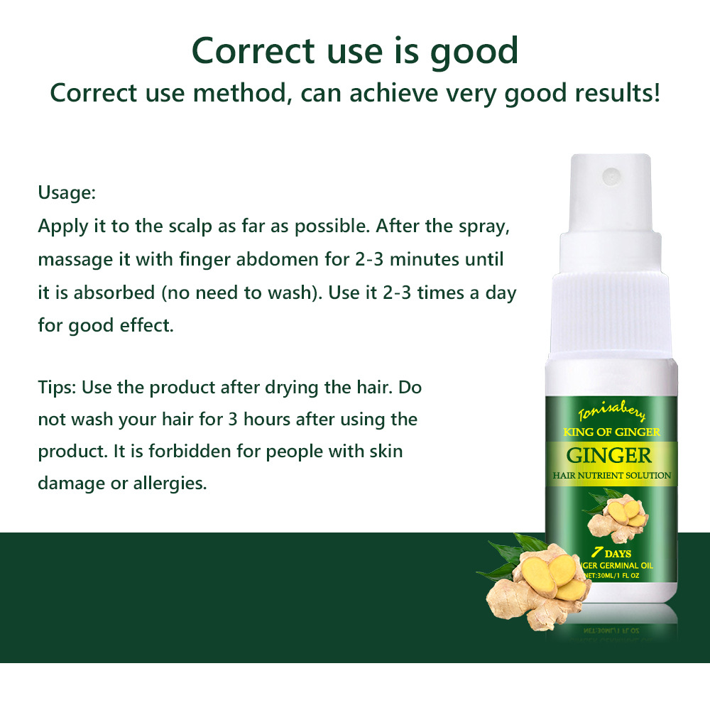 TONISABERY30ML King Nutrition Old Ginger Nährende Flüssigkeit Pflanzenhaarpflege Ätherisches Öl_voghion.com