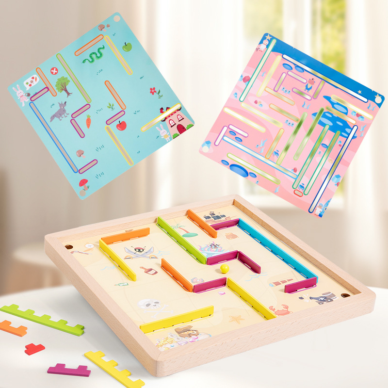 Desmontaje transfronterizo laberinto combinado juguete puzzle infantil educación temprana juegos de mesa para niños y niñas pensamiento creativo madera