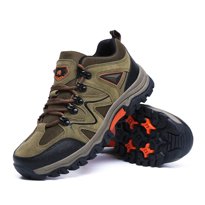 Zapatos de montaña al aire libre de explosión transfronteriza, zapatos de montaña antideslizantes y resistentes al desgaste para hombres, zapatos de montaña cruzada, amortiguación al aire libre
