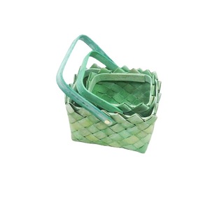 Customized Floral Decoration Basket Balcony Living Room Fake Flower Ornaments Flower Basket Hydroponic Flower Arrangement Basket Satchel Wood Chip Storage Basket
