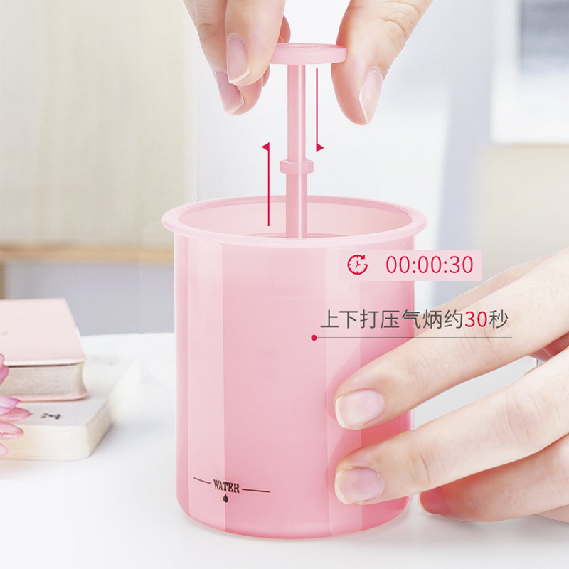 Limpiador facial máquina espumante Linda máquina espumante máquina de espuma portátil botella de espuma burbuja neta Copa lavado de cara artefacto
