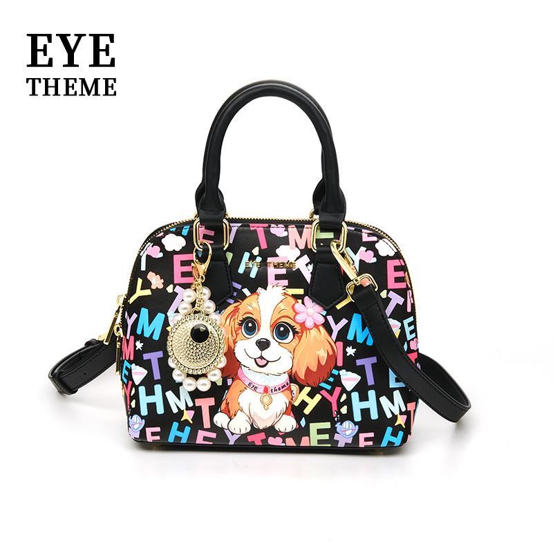 Bolsa de concha de impresión con cremallera de estilo de mujer adorable bolso de dibujos animados de dientes de conejo diseño de moda sensación de camiseta 2838 #