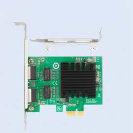 1个 颜色：图片色 材质：ABS PCIE X1双口1G千兆网卡i82571芯支持