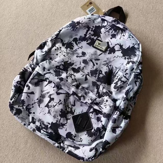 V @ NS Vance Fashion Splash Ink Effect Men's and Women's Couples Shoulder Bag Backpack Computer Bag Schoolbag Commuter Travel Bag