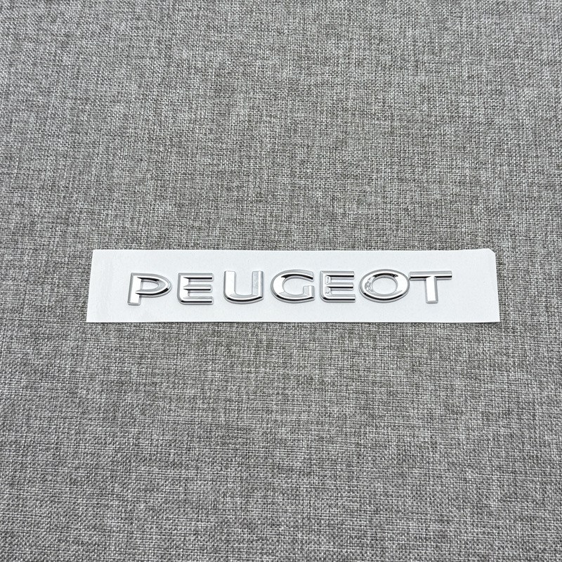 Aplicable al logotipo del automóvil modificado de Peugeot, el logotipo de la cola en inglés 207 308 408 508 5008 2008, el logotipo del automóvil del maletero