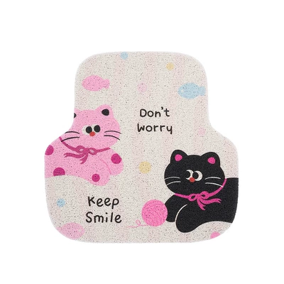 Mats Cute Bow Cat Car – Universal Foot Pad - two-cats-after-foot-pads