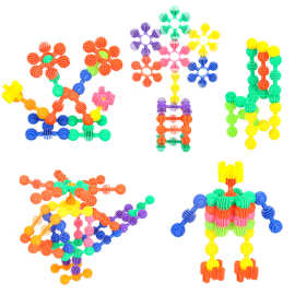 跨境小太阳软体拼插拼装塑料积木儿童益智力幼儿园桌面玩具3-7岁