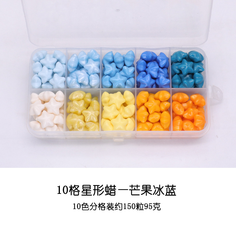 Juego de Perlas de Cera para Sellos de Estrella, 24 Rejillas, Serie de Colores Macaron, Perlas de Cera para Sellos de Pentagrama Baratas, Colores Mezclados