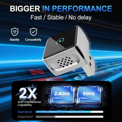 2-in-1 Wired to Wireless – Simsiz CarPlay və Android Auto