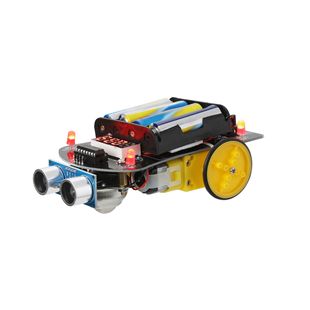 51 single chip microcomputer intelligent car ultrasonic obstacle avoidance car DIY welding kit