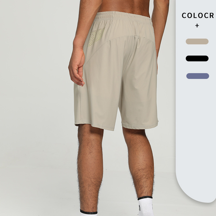 ランニング速乾スポーツパンツ男性用夏のゆるい氷糸通気蒸し暑いランニングスポーツ5分パンツ|undefined